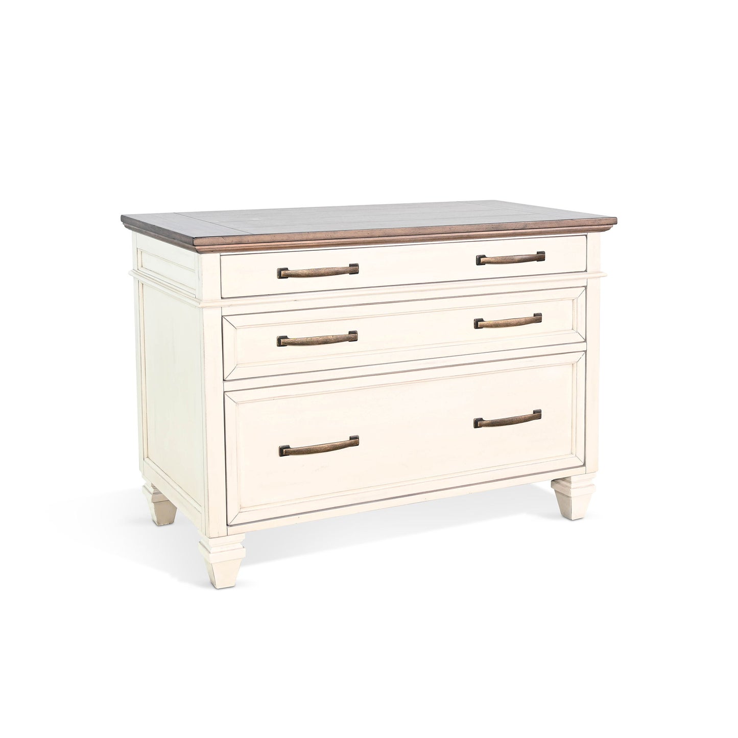 Pasadena - Lateral File Cabinet - Buckskin / Marble White