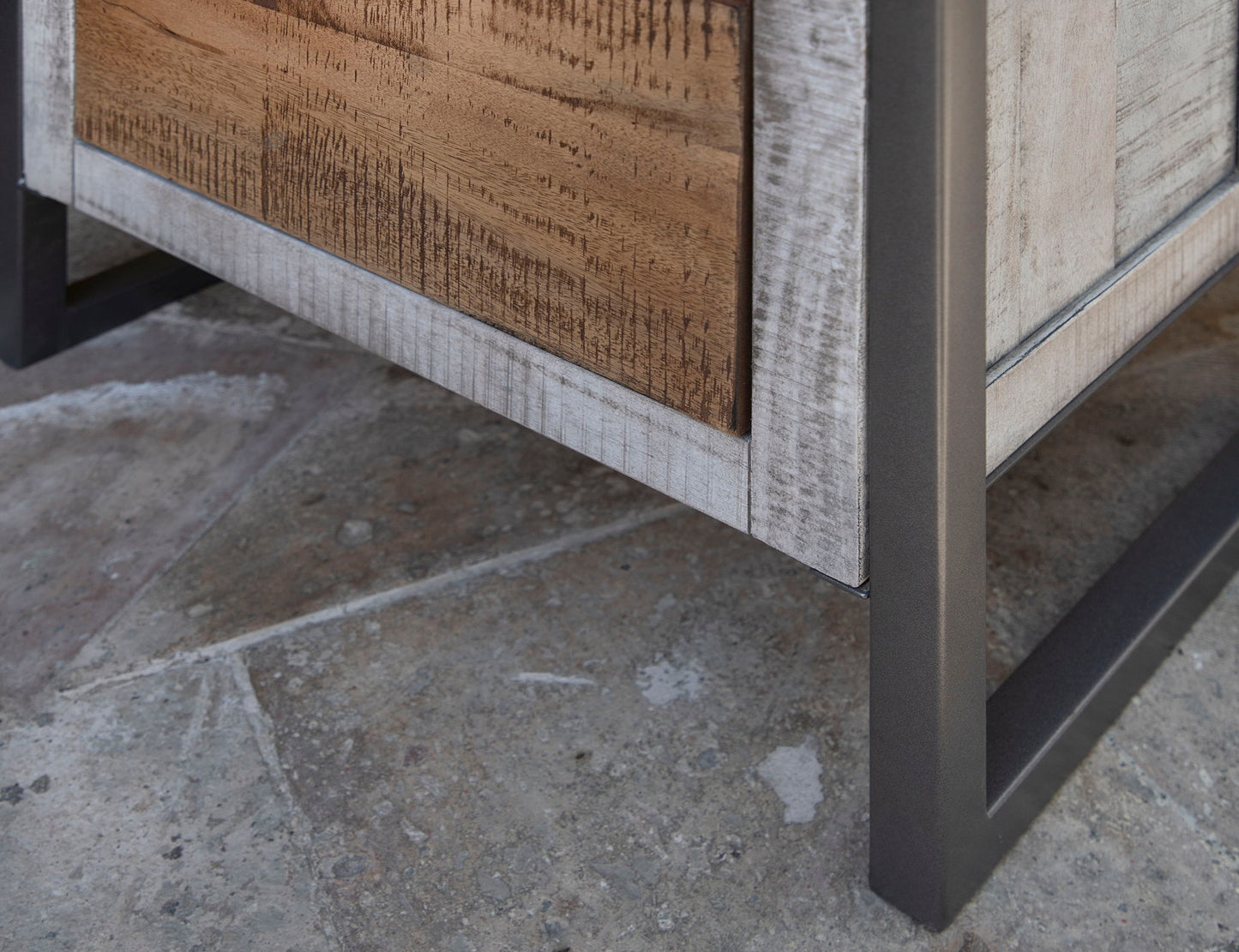 Mita - End Table - Honey Brown / Light Gray