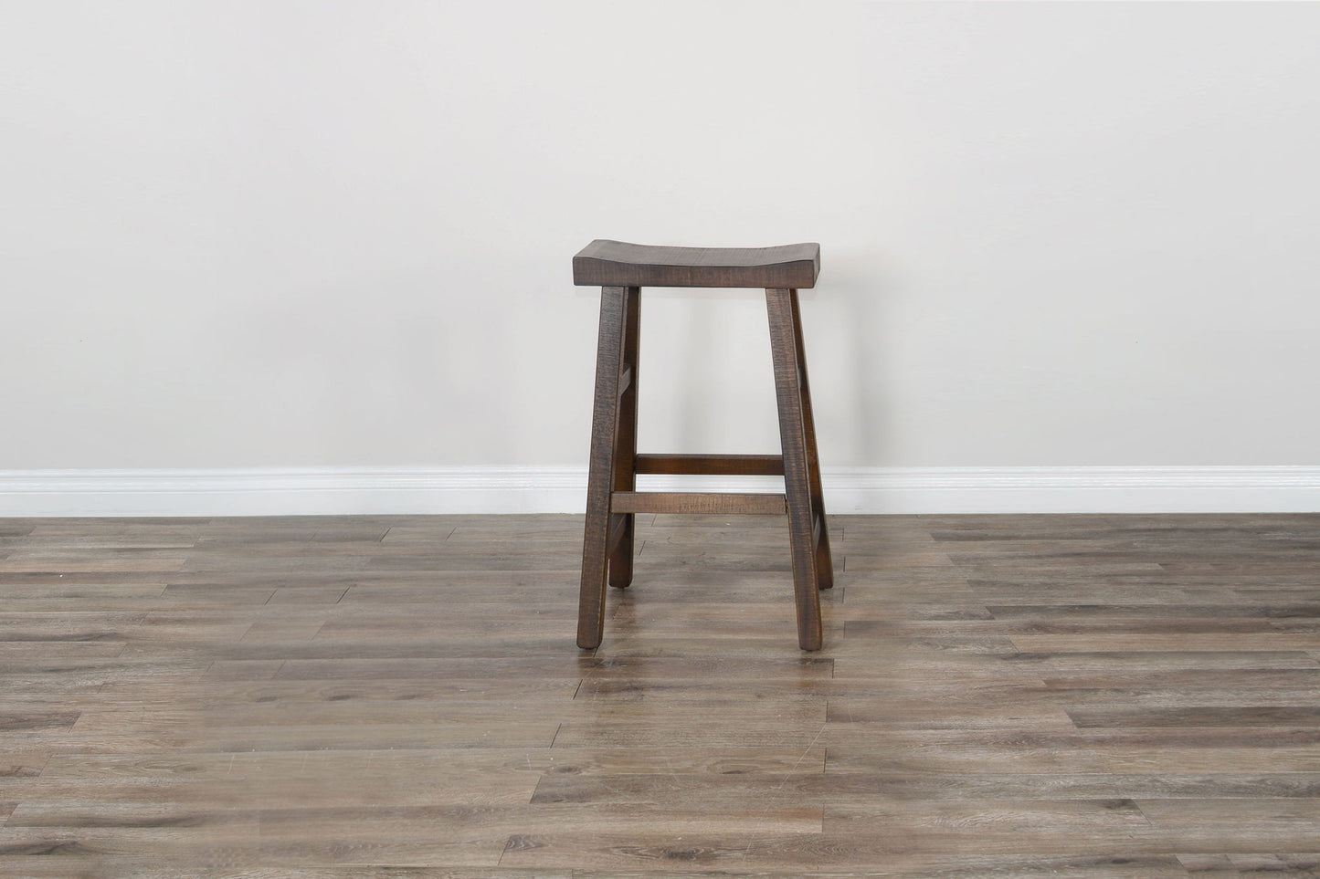Homestead - 30" Saddle Seat Stool With Wood Seat (Set of 2) - Black Walnut