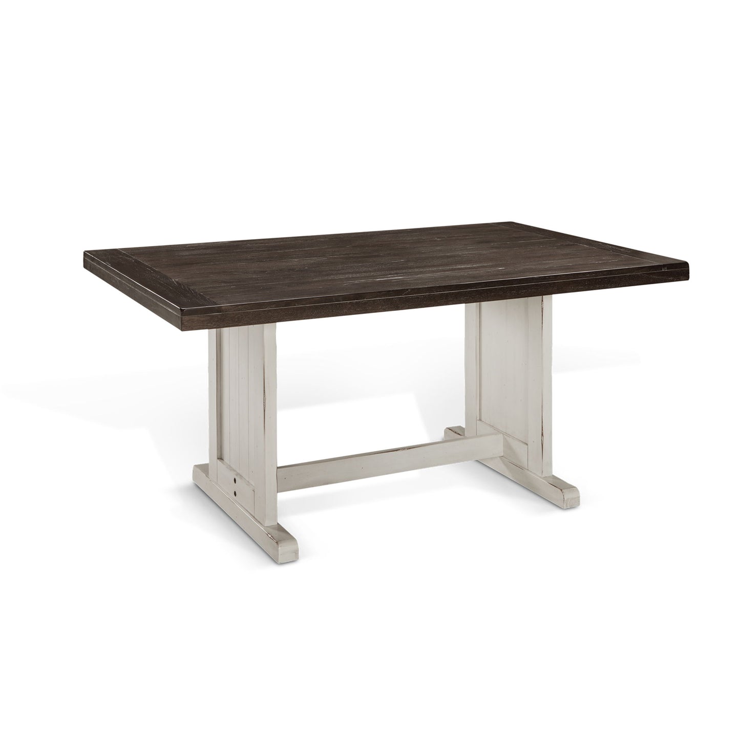Carriage House - Rectangular Wood Dining Table - Cottage White / Europen Dark