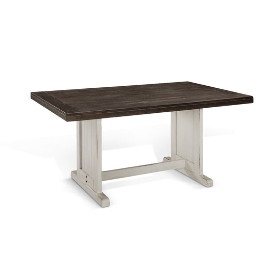 Carriage House - Rectangular Wood Dining Table - Cottage White / Europen Dark