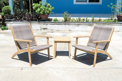 Radius - Patio Wood And Wicker Side Chair (Set of 2) - Gray