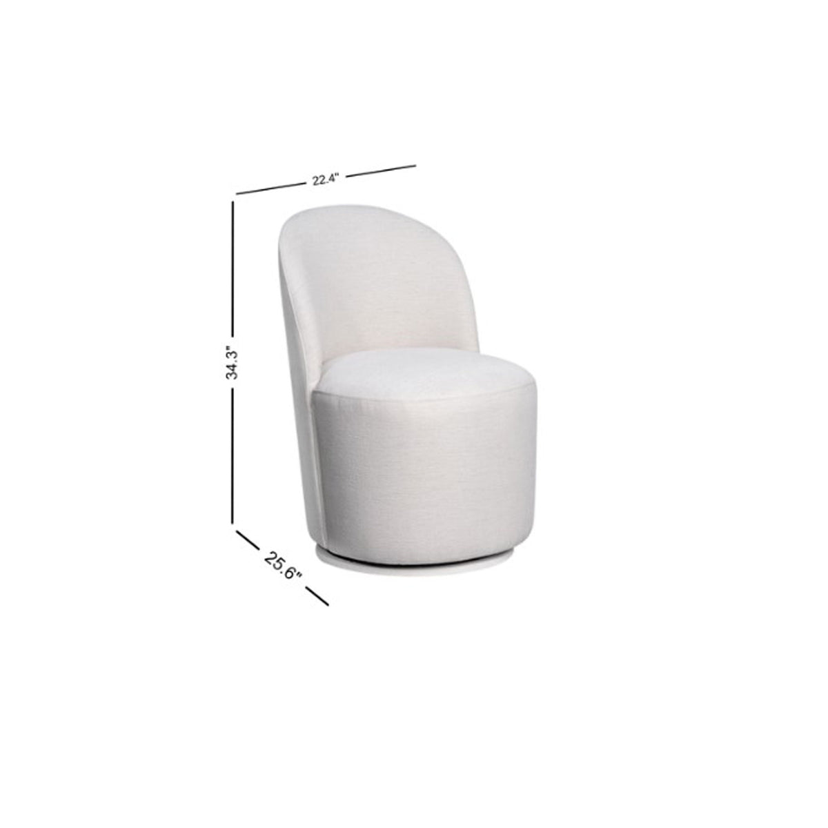 Upholstered Dining Chair Curved Back Modern