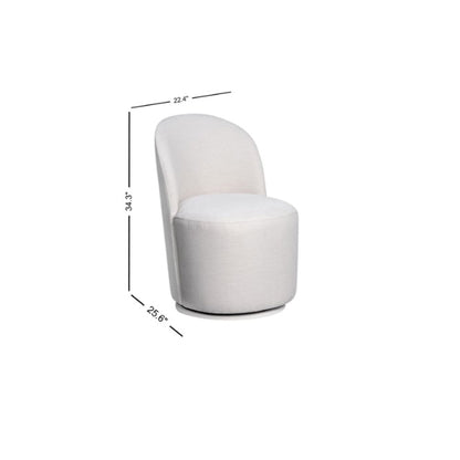 Upholstered Dining Chair Curved Back Modern