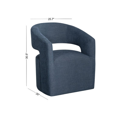 Upholstered Dining Chair Curved Open Back