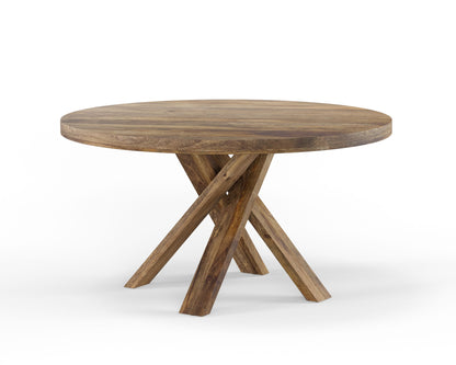 Crossings - Round Dining Table With 4 Upholstered Chairs