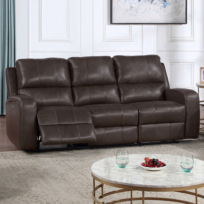 Linton - Leather Sofa With Power Footrest