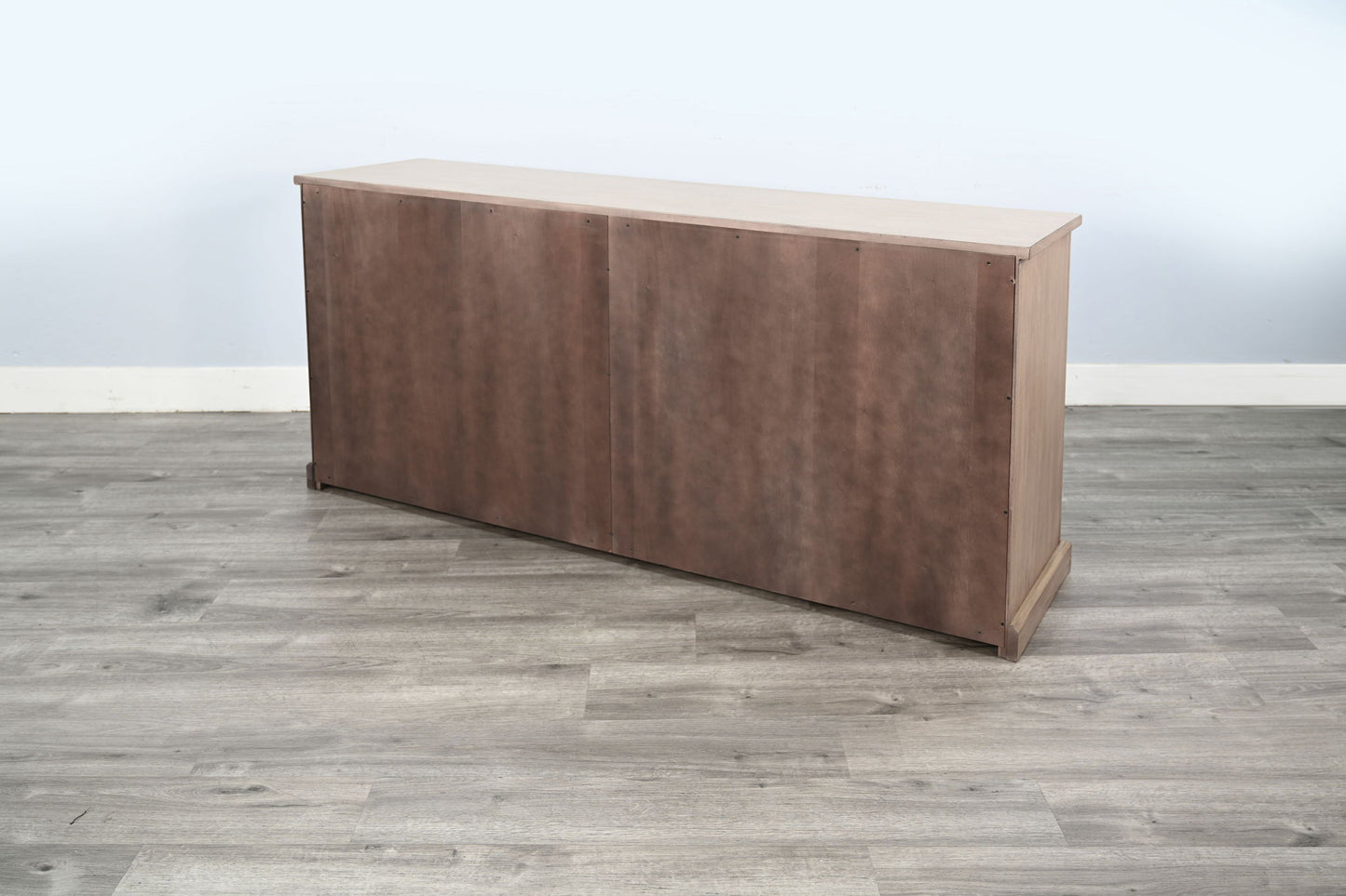 Elena - Modern Wood Display Cabinet With Arched Glass Doors