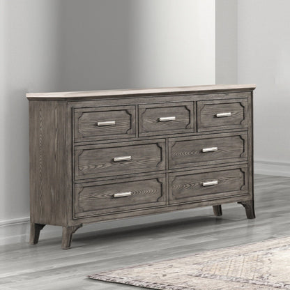 Lisbon - Marble Top Dresser - Gray