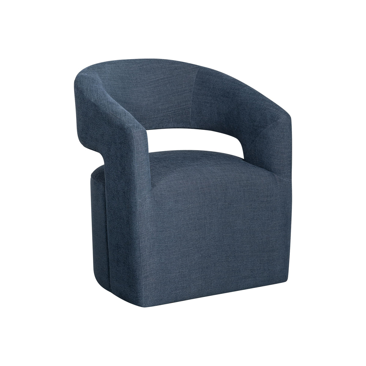 Upholstered Dining Chair Curved Open Back