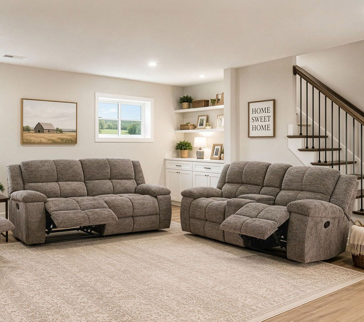 Buster - Manual Reclining Console Loveseat