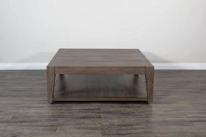 Doe Valley - Mahogany Wood Coffee Table With Casters
