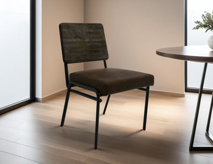 Balam - Upholstered Seat & Metal Base Chair (Set of 2) - Oil Black