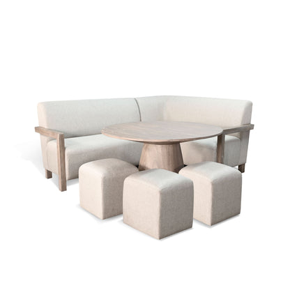 Breakfast Nook Set With Round Pedestal Table