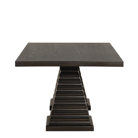 Plateau - 78" Rectangle Dining Table - Top & Base - Dark Brown