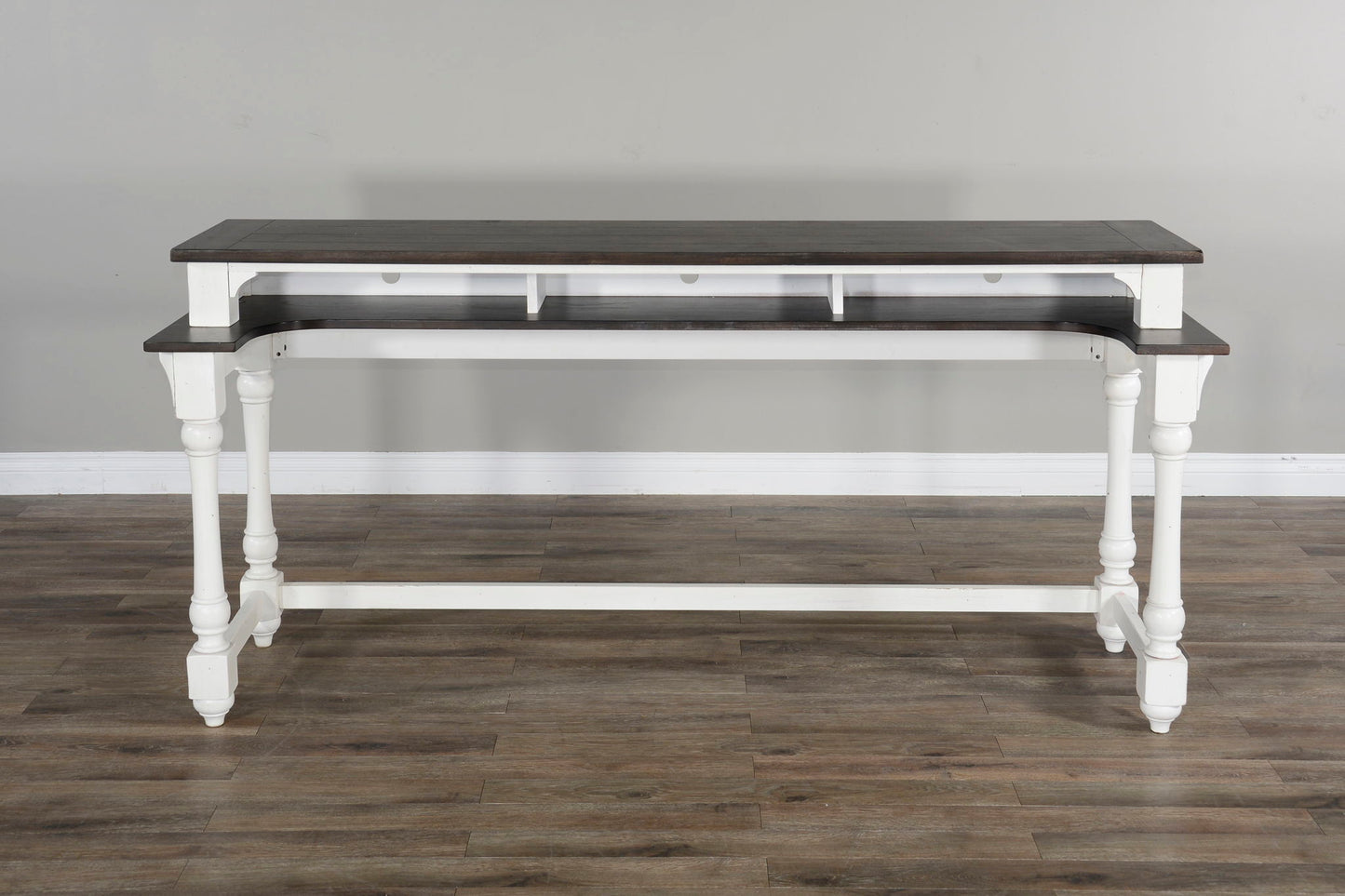 Carriage House - Console Table - Cottage White / Europen Dark