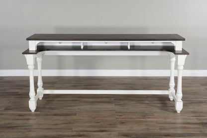 Carriage House - Console Table - Cottage White / Europen Dark