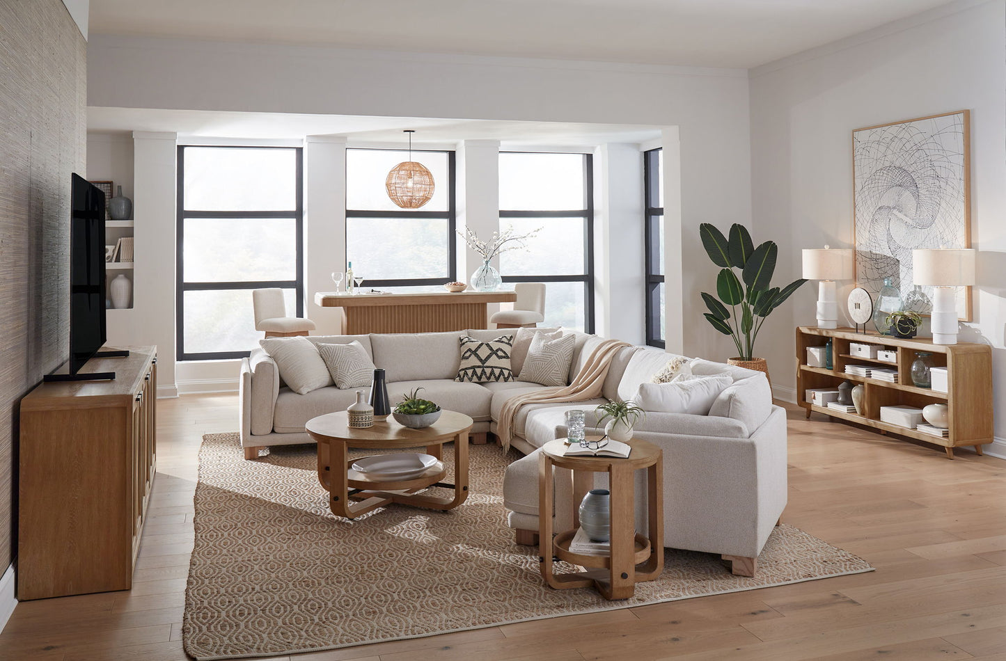 Escape - Open Multi-Purpose Console - Glazed Natural Oak