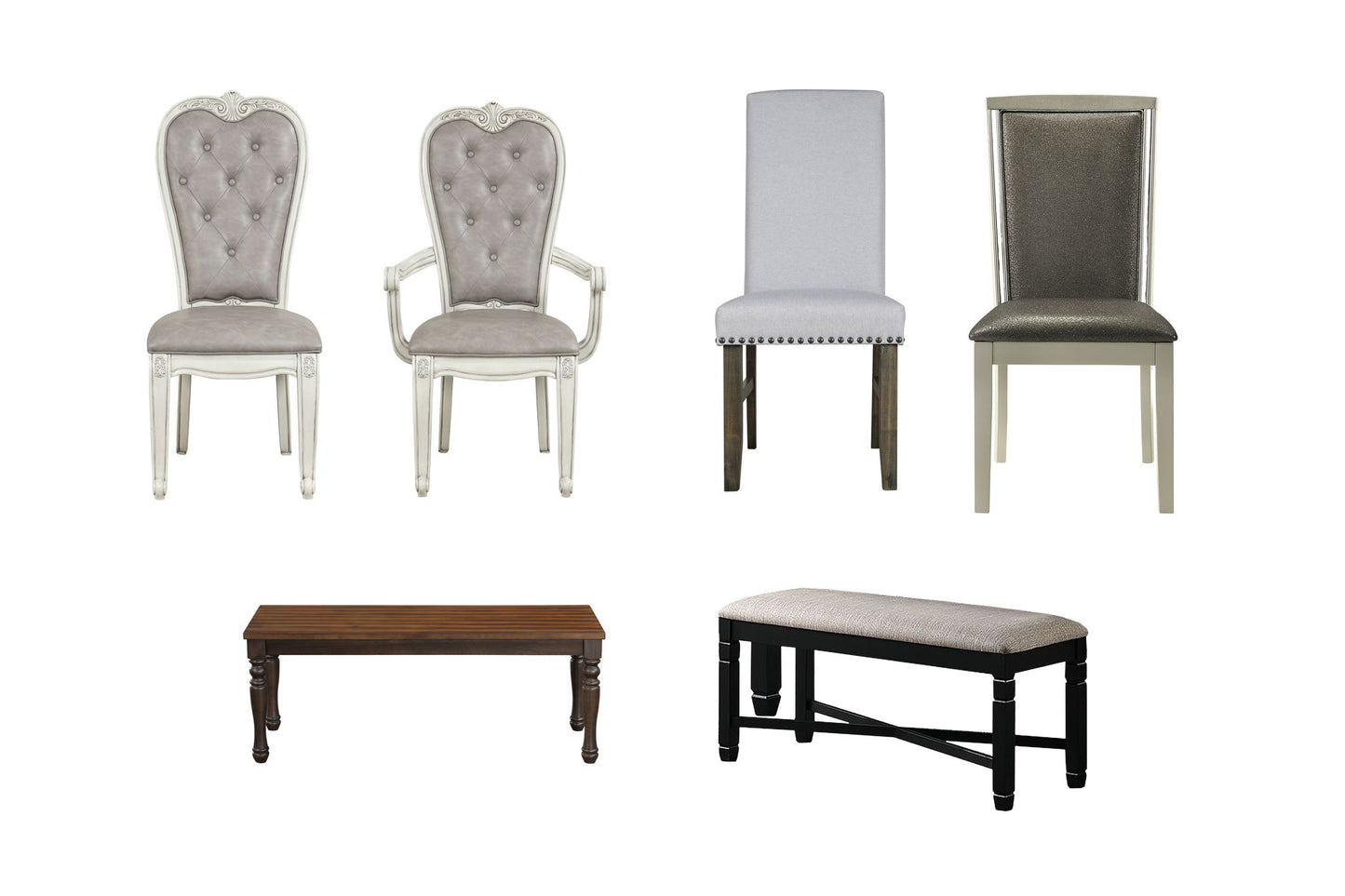 Blythe - Vegan Leather Bar Chair (Set of 2) - Gray