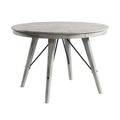 Modern Rustic - Round Counter Table - Weathered White