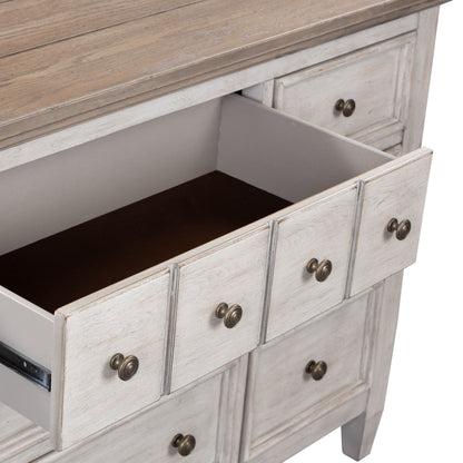 Heartland - 9 Drawer Dresser - White