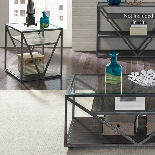 Arista - 3 Piece Table Set (1 Cocktail 2 End Tables) - Dark Gray