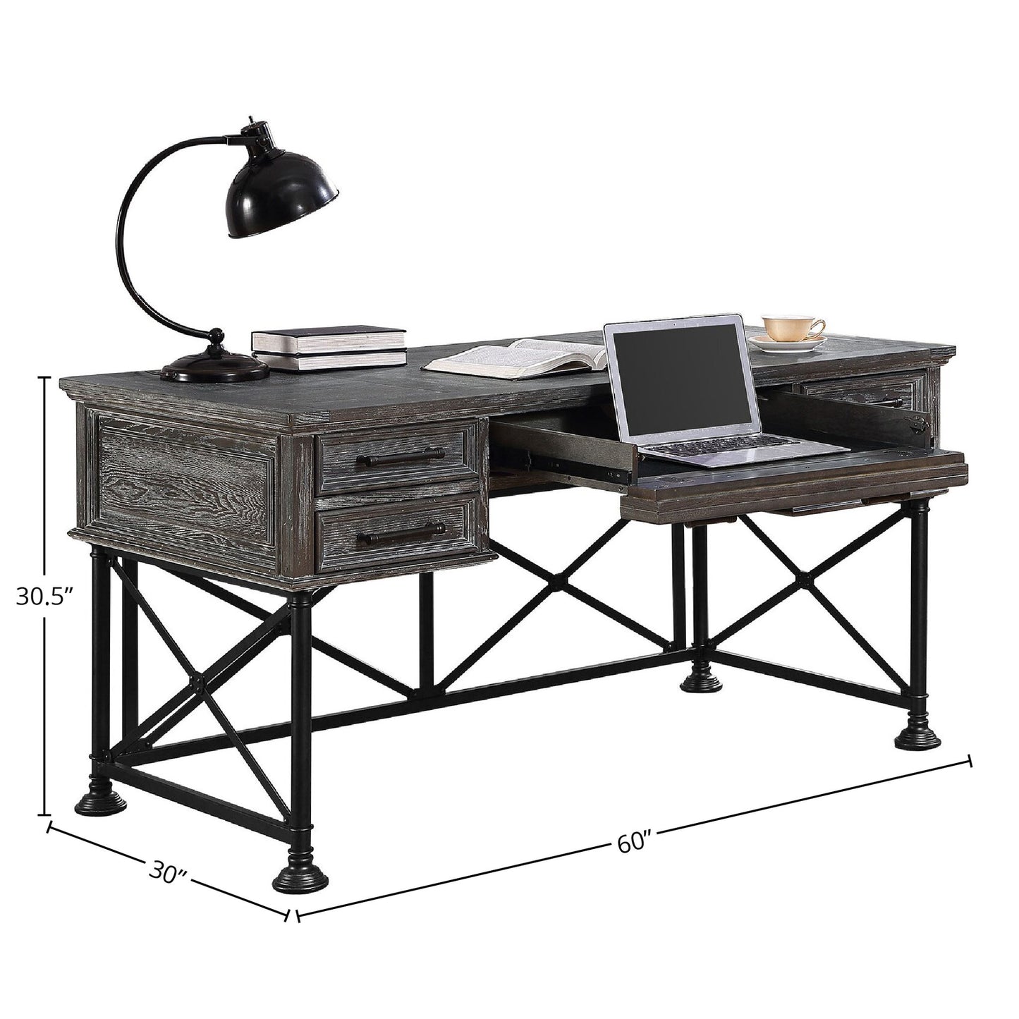 Gramercy Park - Writing Desk - Vintage Burnished Smoke