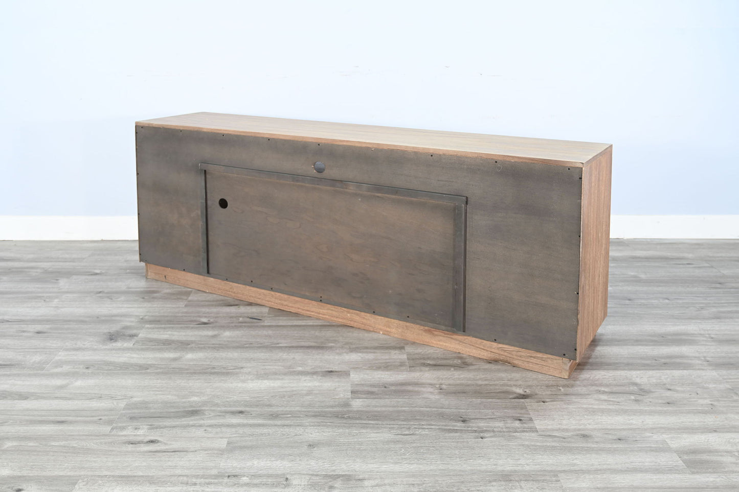 78" Cane Media Console With Faux Crystals Electric Fireplace Insert