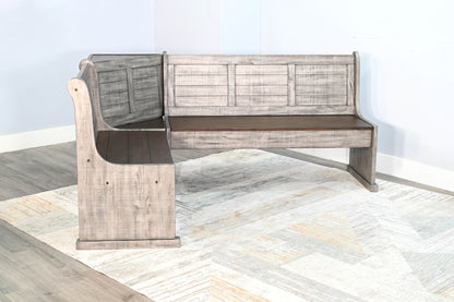 Homestead Hills - Wood Breakfast Nook Dining Set - Tobacco Leaf / Alpine Gray