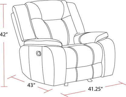 Blake - Manual Glider Reclining Sofa And 2 Recliners - Desert Taupe