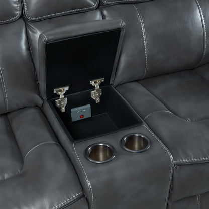 Summit - Dual-Power Loveseat - Bolero Slate