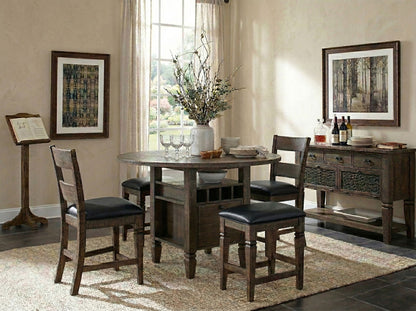Homestead - Round Counter Height Dining Table - Tobacco Leaf