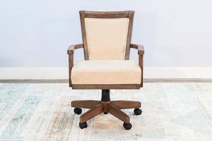 Doe Valley - Game Chair With Casters, Cushion Seat & Back - Buckskin / Beige