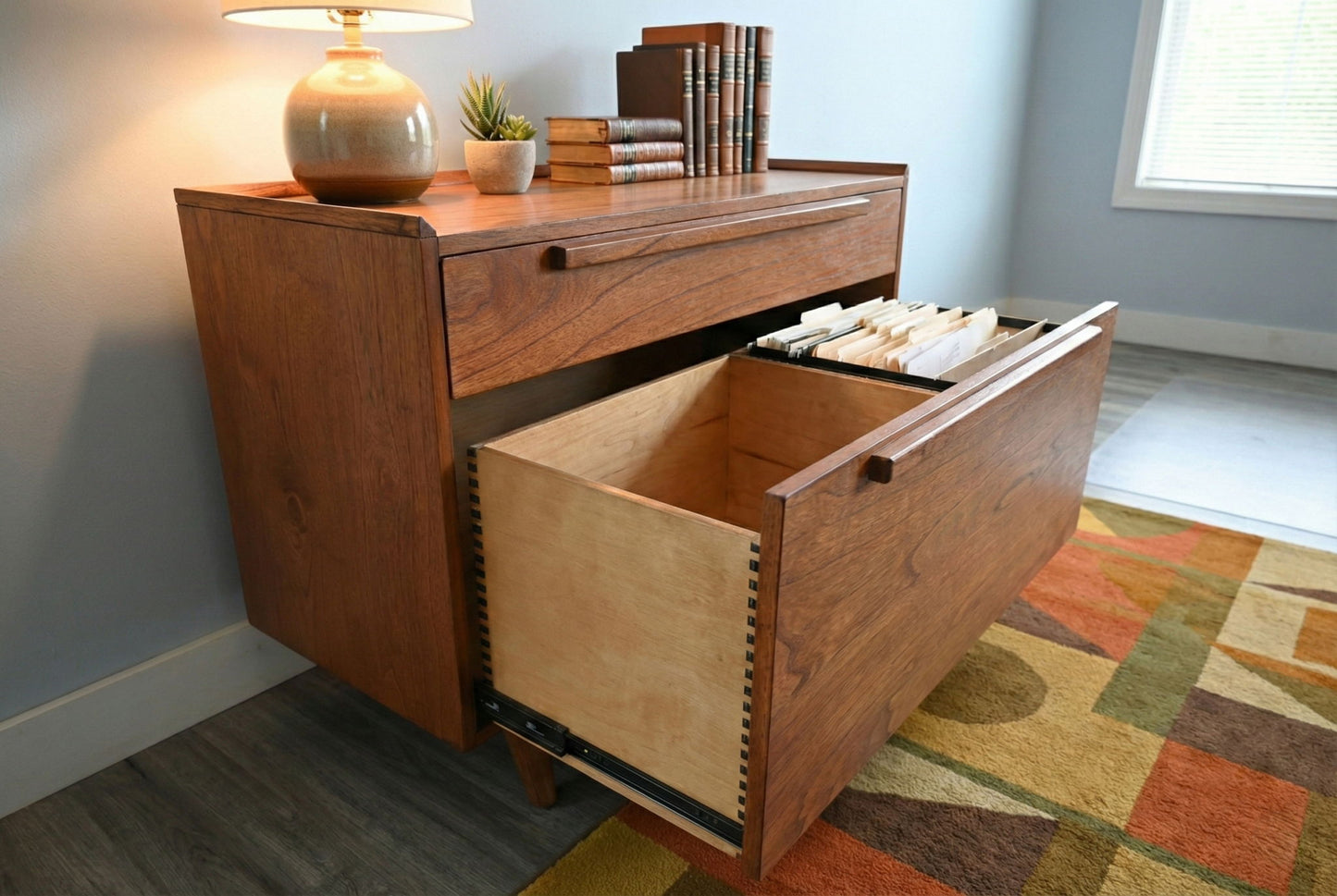 American Modern - Lateral File Cabinet - Cinnamon