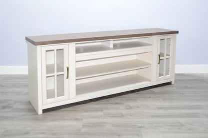 76" Media Console With Electric Fireplace