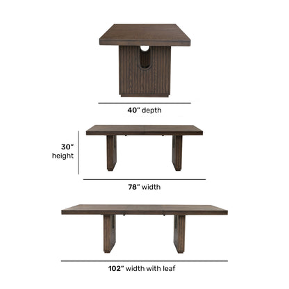 Athens - Rectangular Dining Table - Chocolate Brown