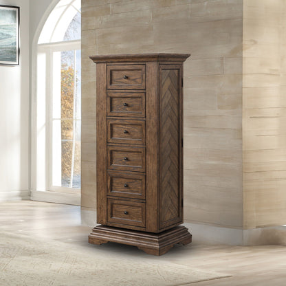 Mar Vista - Swivel Lingerie Chest With Mirror - Walnut