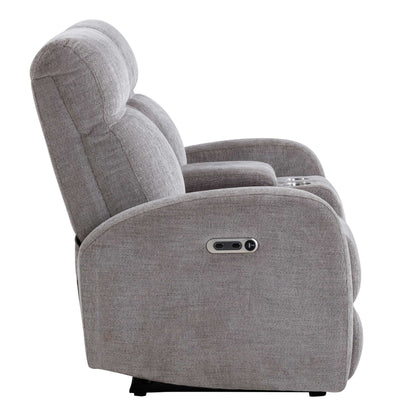 Tuscany - Power Reclining Console Loveseat - Whiskers Nature