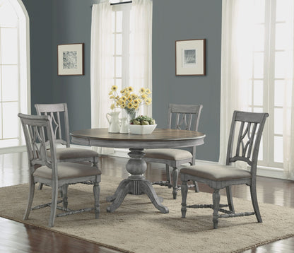 Plymouth - Round Pedestal Dining Table - Gray
