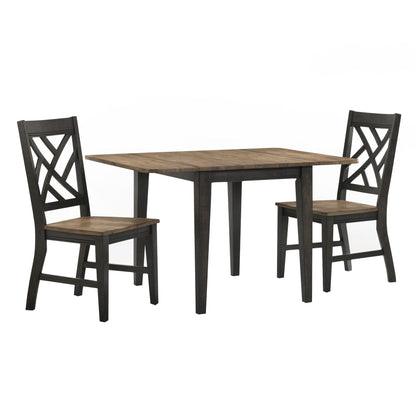 Harper - Drop Leaf Table - Brushed Brown / Pecan