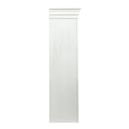 Allyson Park - Entertainment Hutch - Wirebrushed White / Charcoal