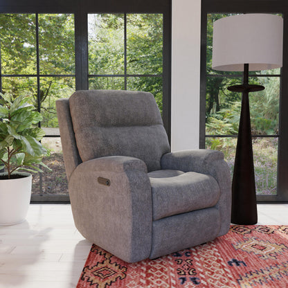 Penn - Fabric Power Rocking Recliner With Power Headrest & Lumbar