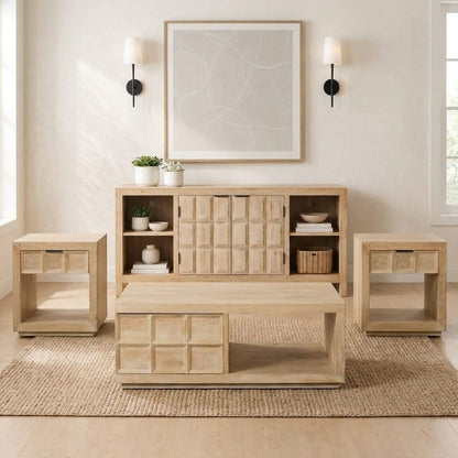 Laguna - 64" Console - Bleached Natural