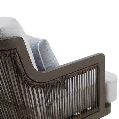 Genova - Patio Swivel Club Chair With Accent Pillow (Set of 2) - Gray