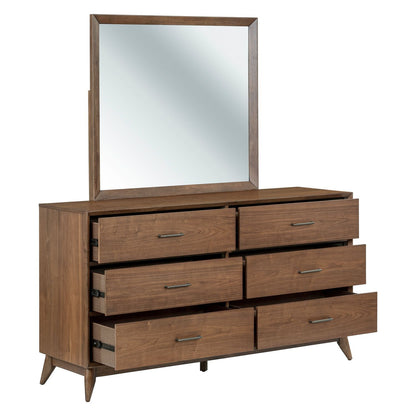 Century Modern - Dresser & Mirror - Light Brown