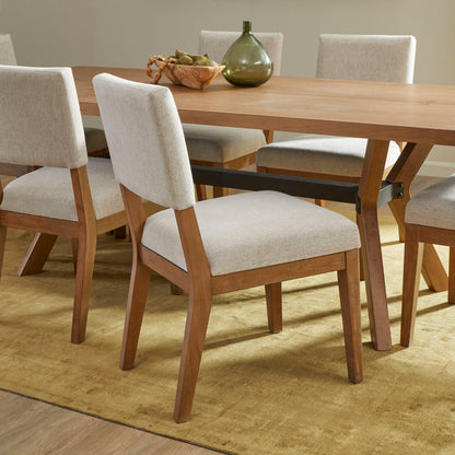 Millwork - Dining Chair (Set of 2) - White / Light Brown