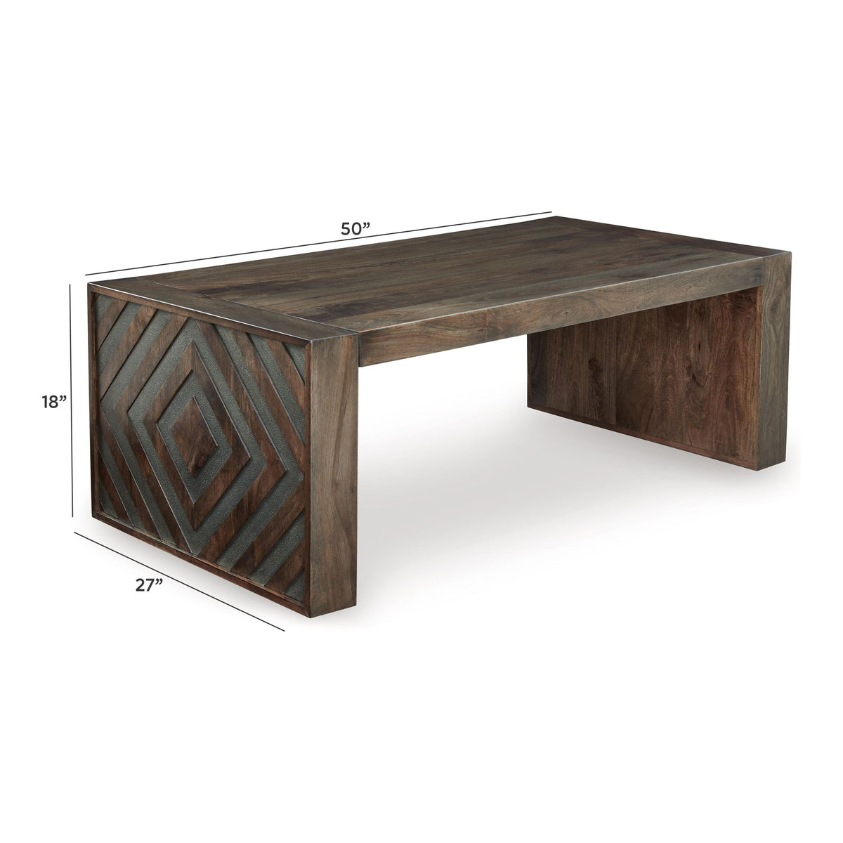 Dreggan - Rectangular Cocktail Table - Brown