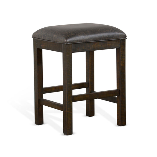 Homestead - 24" Stool With Cushion Seat - Dark Brown