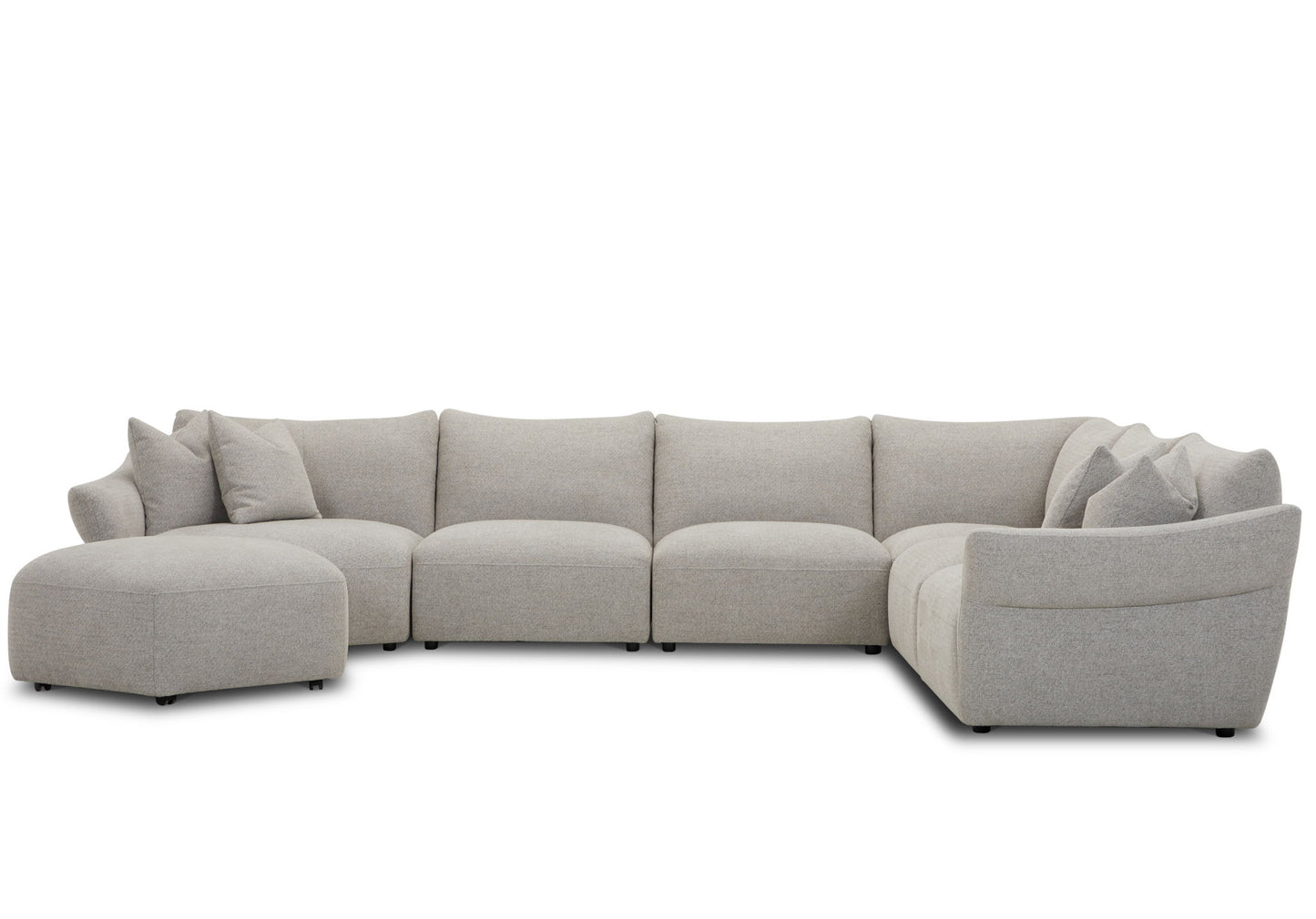 Playful - 6 Piece Modular Sectional - Canes Cobblestone