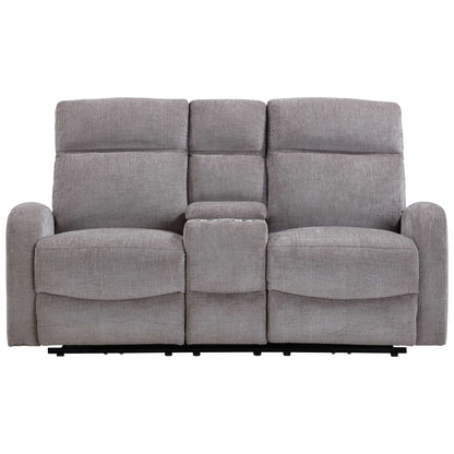 Tuscany - Power Reclining Console Loveseat - Whiskers Nature